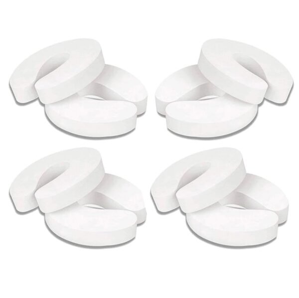 Kids Station Baby Proofing Finger U-Shape Door Guard - Cushioned Stopper - Slamming Door Protection for Child, Babies & Pet Safety - Prevents Finger Pinch Injuries - Pack of 8 (White) - Fast Shipping to USA & Canada