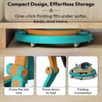 StarAndDaisy 360 Baby Walker 6-24 Months / 7 Level Height Adjustment Walker for Kids Boy and Girl with Switchable Food & Musical Toy Tray/Premium Baby Activity Walker - Green Orange - Fast Shipping to USA & Canada - Image 6