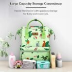 StarAndDaisy Baby Diaper Bag for Mother Travel/Diaper Bags for Mother for Travel with Laptop Pocket, Multi Compartments, Insulated Bottle Pockets, Waterproof, Ultra soft fabric - Green - Fast Shipping to USA & Canada - Image 4