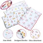 MOM CARE 100% Cotton Hand Towels For Newborn Baby Super Soft Wash Cloth For Babies, Extra Soft Hankies, Reusable Napkins High Absorbent Pack Of 8 White 31X 48 Cm, 400 TC - Fast Shipping to USA & Canada - Image 7