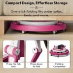 StarAndDaisy 360 Baby Walker 6-24 Months / 7 Level Height Adjustment Walker for Kids Boy and Girl with Switchable Food & Musical Toy Tray/Premium Baby Activity Walker - Pink - Fast Shipping to USA & Canada - Image 6