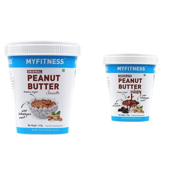 MYFITNESS Original Smooth & Chocolate Crispy Peanut Butter Combo 510g+510g - Fast Shipping to USA & Canada