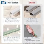 Kids Station Comfy Baby Bed Rail Guard for Baby & Toddler Safety ? Foldable & Portable, 28-Level Adjustable Height ? 6.6ft x 6ft (200x180cm), 2 Side Fence ? Made in India (Green, Basic) - Fast Shipping to USA & Canada - Image 5