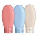 Temperia (3pcs Squeeze Bottles for Toiletries - Travel Essentials Accessories Toiletry Kit for Women & Men - Silicon Travelling Empty Small Containers Organizer for Lotion, Shampoo, Oil - Mix colour - Fast Shipping to USA & Canada