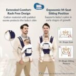 Kids Station Baby Carrier with 6 Carry Positions, Patented Design, Baby Carrier made up of Cotton, Designed for Indian Environment, Adjustable New-Born to Toddler Carrier, Max Weight Up to 15 Kgs (Blue, Cuddle Times) - Fast Shipping to USA & Canada - Image 5
