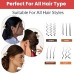 TEMPERIA (5 pcs) Pearl Hair Clips for Women & Girls - Clutcher Clutches Claw Clip Accessories - Stylish, Fashionable (DN01) - Fast Shipping to USA & Canada - Image 6