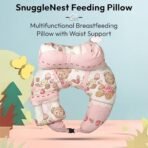 StarAndDaisy Nursing Pillow for Breastfeeding, Breast Feeding Pillows for Mom, Soft Multifunctional Baby Feeding Support Pillow with Breathable Filling for Tummy Time Travel (Teddy Print) - Fast Shipping to USA & Canada - Image 3