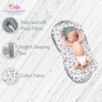 Infantbond Born Baby Bed with Net & Carry Bag (Star & Moon Grey) ? Fast Shipping to USA & Canada - Image 4