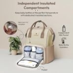 StarAndDaisy Baby Bag for Mother Travel/Maternity Bag with Multi-Compartments, Insulated Bottle Pockets, Waterproof ? Brown - Fast Shipping to USA & Canada - Image 3