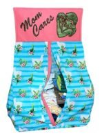 MOM CARE Baby Crib Storage Bag-Baby Stuff Organizer/Diaper Bag Storage/Baby Shower Gift Birthday/Cot organiser/ 31 * 31cm Blue &pink - Fast Shipping to USA & Canada - Image 2