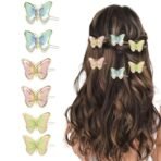 Hair Accessories For Women Stylish for Wedding & Parties - Hair Pins for Women & Girls - Butterfly Hair Style Bridal Braid & Brooch for Juda Bun - Hairstyle Decoration Bride Clips - Pack of 6 - Fast Shipping to USA & Canada - Image 2