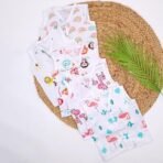 MOM'S HOME Organic Muslin Baby Jhabla Set | Unisex Cotton Vest | Pack of 5 | 3?6 Months | Soft, Breathable, Summery Prints - Fast Shipping to USA & Canada - Image 2