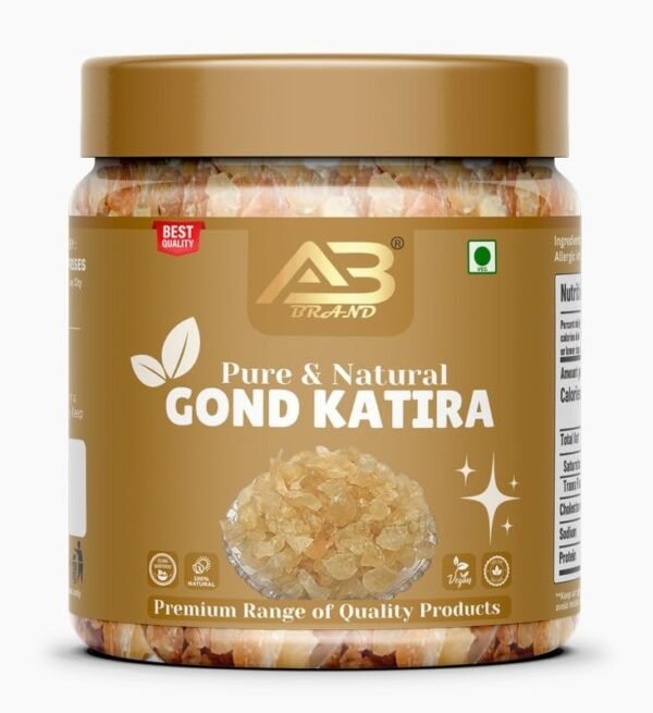 AB BRAND Gond Katira | Tragacanth Gum | High Cooling Properties Herbal Food | Super Food | Pure Organic Edible Gum | Gond for Laddu Making & Sweets (500 GM) - Fast Shipping to USA & Canada