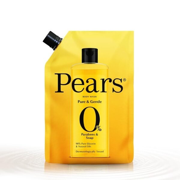 PEARS Pure & Gentle Shower Gel, 400ml Refill Pouch, for Soft, Smooth and Moisturized Skin, with 98% Pure Glycerin & Natural Oils, Dermatologically Tested, 100% Soap Free - Fast Shipping to USA & Canada