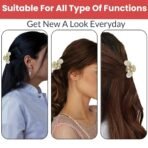 TEMPERIA (5 pcs) Pearl Hair Clips for Women & Girls - Clutcher Clutches Claw Clip Accessories - Stylish, Fashionable (DN01) - Fast Shipping to USA & Canada - Image 7