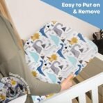 A Baby Cherry Fitted Crib Sheet 100% Organic Jersey Cotton 125 * 65CM, 2 Pack Super Soft and Cozy Crib Cover Set for Toddler Mattress, Crib Bedsheet for Boys & Girls,Animal - Fast Shipping to USA & Canada - Image 7