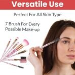 TEMPERIA (Pack of 7) Makeup Brush Set - Soft Bristles Make Up Brushes Sets Kit for Foundation, Concealers, Eyeshadow, Blush, Compact Face Powder, Highlighter, Contour, Blending Eye Liner (Random Colors) - Fast Shipping to USA & Canada - Image 6