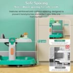 StarAndDaisy Elegant Baby Walker 0-2 Years/Walker for Kids Girl Boy with Anti Fall Brake Pads, 3 Speed Height Adjustment, Multi-Level Seat Adjustment, Recreational Music Toy Bar (Quirky Green) - Fast Shipping to USA & Canada - Image 5