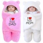First Kick New Born Combo Pack of Security Baby Blanket Hooded Embroided Wearable Wrapper Baby Sleeping Bag(0-6 Months, L 27 x B 13 Inches) Pack of 2 Pcs - Fast Shipping to USA & Canada - Image 2