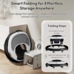 StarAndDaisy Walker for Kids 6 to 24 Months, Baby Walker Boy & Girl with 360? Rotational Wheels & Padded Seat, Foldable Walker for Kids for 1 Year with Adjustable (Black;) - Fast Shipping to USA & Canada - Image 7