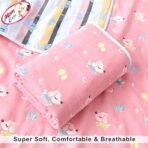 MOM CARE Muslin Blanket For Newborn Cotton Organic Extra Soft Swaddles Burp Cloth & Bath Towel Ideal For 0-24 Months Peach (Pack Of 1), 500 Tc - Fast Shipping to USA & Canada - Image 7