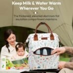 StarAndDaisy Baby Diaper Bag for Mother Travel/Diaper Bags for Mother for Travel with Laptop Pocket, Multi Compartments, Insulated Bottle Pockets, Waterproof, Ultra soft fabric - Nature Print - Fast Shipping to USA & Canada - Image 5