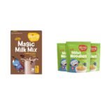 Slurrp Farm High Protein Chocolate Swirl Milk Mix 250g & Slurrp Farm No Maida Millet Noodles Little Millet 3x192g - Fast Shipping to USA & Canada