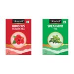 TE-A-ME Hibiscus Tea - 50G | Maybe Used for Mocktails, Syrups, Iced Tea Cocktails, Coourant | | 100% Natural Colorant | Herbal Tea - Caffeine Free and TE-A-ME Spearmint Loose Tea 40 grams - Fast Shipping to USA & Canada