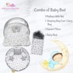 Infantbond Bed Combo with Net & Nest Bed (Gray Moon) ? Fast Shipping to USA & Canada - Image 3