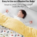 StarAndDaisy Baby Swaddle Wrap for New Born/Soft Cotton Baby Blanket & Swaddler, Size - 80 X 80 CM/New Born Baby Essentials/Multipurpose Baby Blanket(Yellow) - Fast Shipping to USA & Canada - Image 5