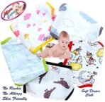 MOM CARES Muslin Cloth Nappies For Newborn Baby,Reusable Diapers, Cotton Langots,U Shaped Double Layer Nappy For boy and girl (Pack of 5) (9 Months up) Multicolor - Fast Shipping to USA & Canada - Image 7
