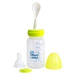 Mee Mee Baby Feeding Bottle with Spoon| BPA Free| Easy to Squeeze Bottle| Storage Friendly| Multifunctional Anti-Colic Feeding Bottle with Spoon|0 Months to 3 Years Baby/Kids 250ml Capacity(Green) - Fast Shipping to USA & Canada