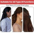 TEMPERIA (6 pcs) Hair Clips for Women & Girls - Clutcher Clutches Claw Clip Accessories - Stylish, Fashional (Black) (DN05) - Fast Shipping to USA & Canada - Image 7