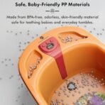 StarAndDaisy Baby Bath tub for 0 to 5 Years with Temperature Sensor/Bath Tub for Kids with Anti-Slip Legs/Bathtub for Baby with Baby Bather -Without Wheel(Orange - Red) - Fast Shipping to USA & Canada - Image 7