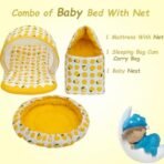 Infantbond Reversible Nest Mattress with Net (Lemon Yellow) ? Fast Shipping to USA & Canada - Image 3