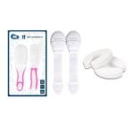 Kids Station Made in India Baby Safety Lock. Baby Proofing Finger Pinch Door Guard and Grooming Kit Combo Pack for Kids, Babies & Pet Safety (Multi, 2 Lock White+2 Door Stopper+1 Grooming Kit Pink) - Fast Shipping to USA & Canada