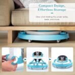 StarAndDaisy Baby Walkers for 6-24 Month Baby Boy Girl/Baby Walker 7 Level Height Adjustment/Walker for Kids for 1 Years with Switchable Food & Musical Toy Tray - Sky Blue - Fast Shipping to USA & Canada - Image 5