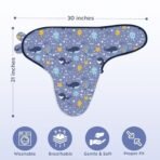 a baby cherry - Baby Swaddle Wrap for New Born || Adjustable Swaddle for New Born Baby || 100% Cotton Soft Baby Blanket for 0-6 Months - Pack of 2 (Multi-Color, 200 GSM) - Fast Shipping to USA & Canada - Image 3