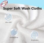MOM CARE Cotton Face Towel Soft Reusable Hankies Napkins for Newborn Baby Toddlers Kids Adults Pack of 12, White - Fast Shipping to USA & Canada - Image 7