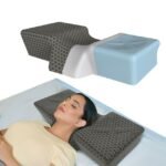 Orista Anatomic Gel Memory Foam Pillow | Ergonomic Contour Design | Cervical Neck Support for Sleeping | Cooling Comfort | Orthopedic Pillow with 2-Year Warranty | Standard Size - Fast Shipping to USA & Canada