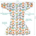 1st Step Reusable Baby Diaper Pants (5?18kg) | Washable Cloth Diaper with Bamboo Insert | 300+ Uses | Adjustable Fit with Snap Buttons | High Absorbency, Quick Dry, Leak-Proof & Stain Resistant - Fast Shipping to USA & Canada - Image 3