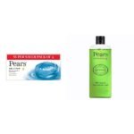 Pears Soft and Fresh Bathing Bar, 125g (Buy 3 Get 1 Free) & Pears Oil Clear and Glow Shower Gel, 250ml - Fast Shipping to USA & Canada