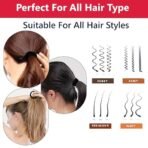 TEMPERIA (50 Pcs) Hair Band for Women & Girls - Premium Rubber Band - Elastic Ponytail Hairband Ties Accessories - Black (DN01) - Fast Shipping to USA & Canada - Image 6