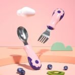 StarAndDaisy Stainless Steel Divided Baby Plates for Babies (Pink-Purple) - Fast Shipping to USA & Canada