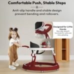 StarAndDaisy 360 Baby Walker 6-24 Months / 7 Level Height Adjustment Walker for Kids Boy and Girl with Switchable Food & Musical Toy Tray/Premium Baby Activity Walker - (Red) - Fast Shipping to USA & Canada - Image 7