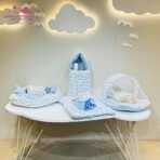 Infantbond Complete Bedding Set (Cloud Line Blue) ? Fast Shipping to USA & Canada - Image 3