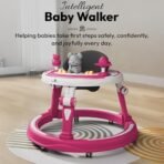 StarAndDaisy 360 Baby Walker 6-24 Months / 7 Level Height Adjustment Walker for Kids Boy and Girl with Switchable Food & Musical Toy Tray/Premium Baby Activity Walker - Pink - Fast Shipping to USA & Canada - Image 3