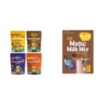 Slurrp Farm Healthy Pancake Lovers Combo 150Gx4 & Slurrp Farm High Protein Chocolate Swirl Milk Mix 250g - Fast Shipping to USA & Canada