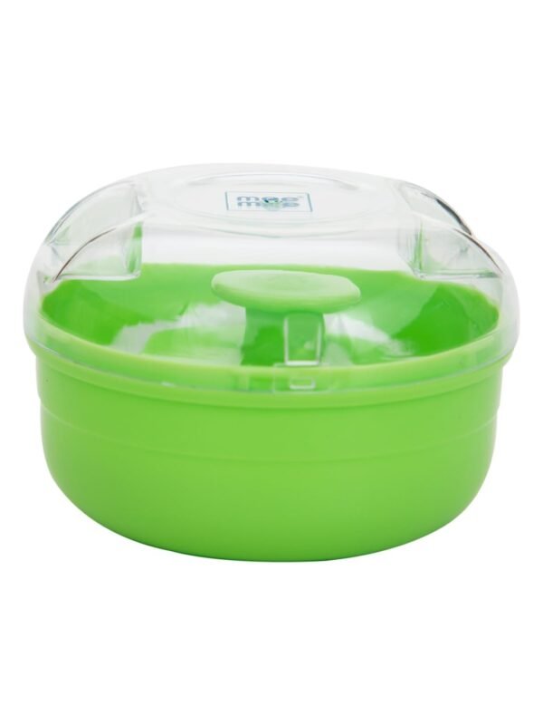 Mee Mee Soft Feel Baby Powder Puff - BPA Free, Green Color, Includes Storage Container (Single Pack) - Fast Shipping to USA & Canada