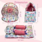 Infantbond Baby Mattress with Net & 4 Pcs Bedding Set (Peach Spiral) ? Fast Shipping to USA & Canada - Image 4